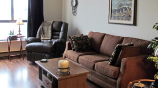 View of one bedroom suite living room