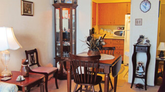 View of one bedroom suite dining area