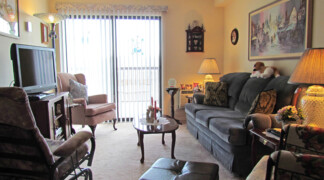 View of two bedroom living room