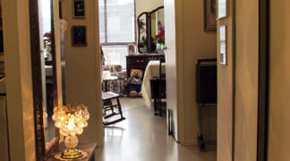 View of large one bedroom  hallway