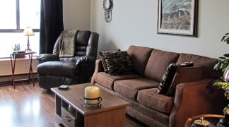 View of one bedroom suite living room