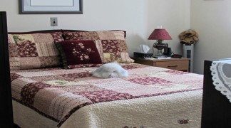 
View of accessible one bedroom suite bedroom