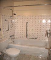 Bathroom With Safety Grab Bars image